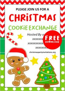 Free Printable kids Christmas Party Invitations Templates 2020