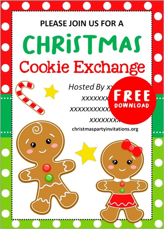 Free Cookie Exchange Invitation Templates