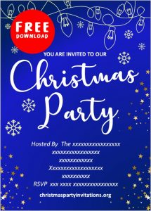 Free Printable Office Christmas Party Invitations Templates 🏢