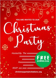 Free Printable Christmas Party Invitations Templates 🎄 🎁 🔔