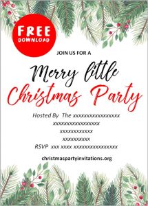 Free Printable Christmas Party Invitations Templates 🎄 🎁 🔔