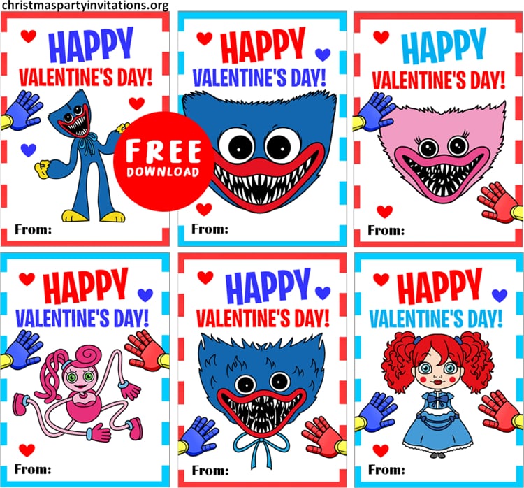 Poppy Playtime Valentines for Kids free Download