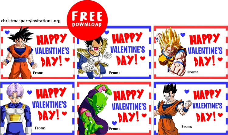 Dragon Ball Kids Valentines