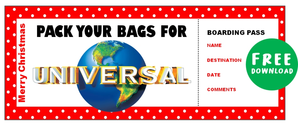 christmas universal ticket